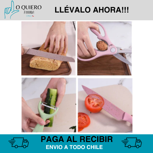 Juego De Cuchillos Profesionales 6 Piezas SERENE CUTE™